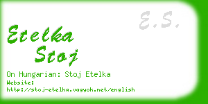 etelka stoj business card